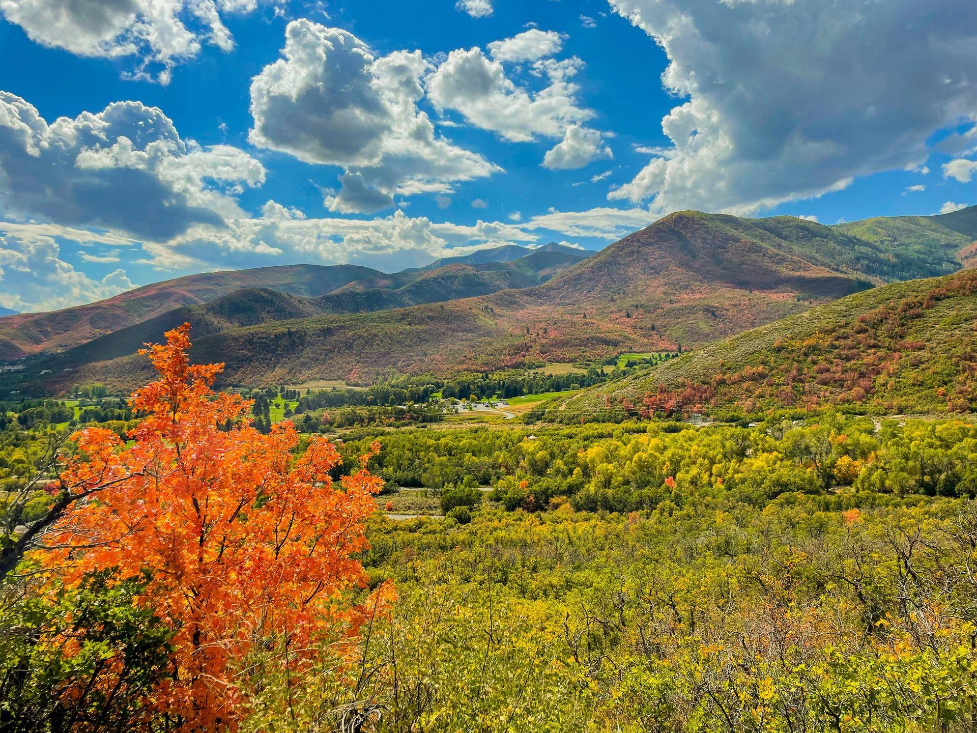 Heber Valley landscape with Wasatch Range mountains